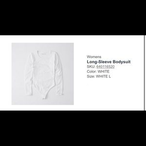 Long sleeve body suit